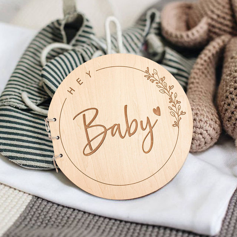 Wooden Circular Cover Message  - Personalized Guest Book recension och pris
