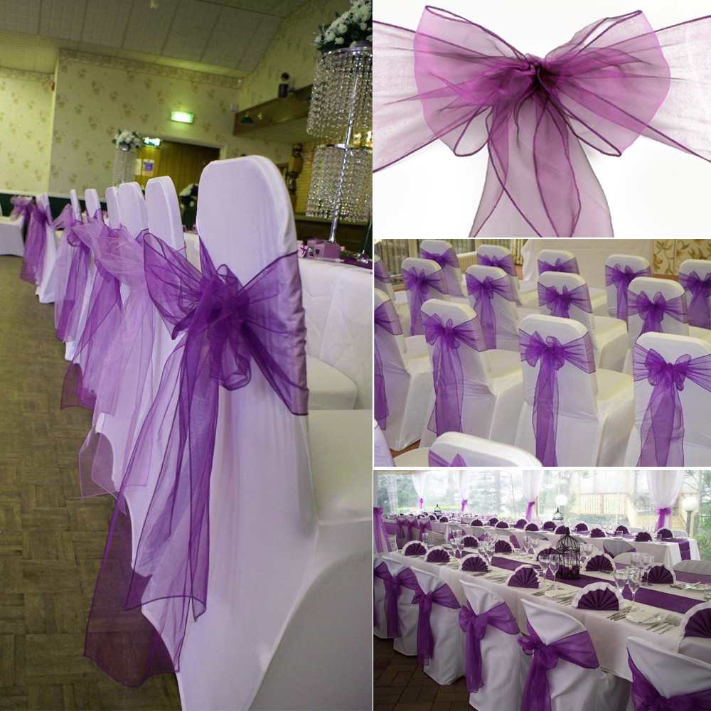 1pcs Organza Chair Sashes Knot - Chair Sash Organza recension och pris